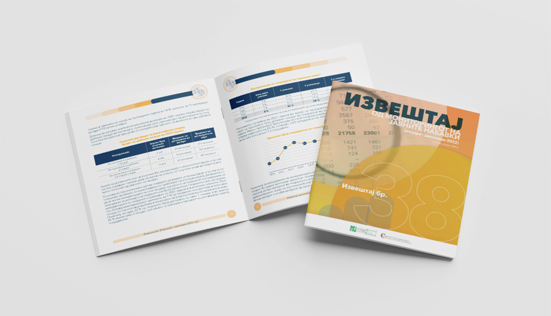 38 Извештај од мониторингот на јавните набавки (јануари-декември 2022)